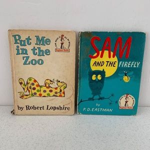 Set of Two Vintage 1950s Cat In The Hat I Can Read Children's Books
